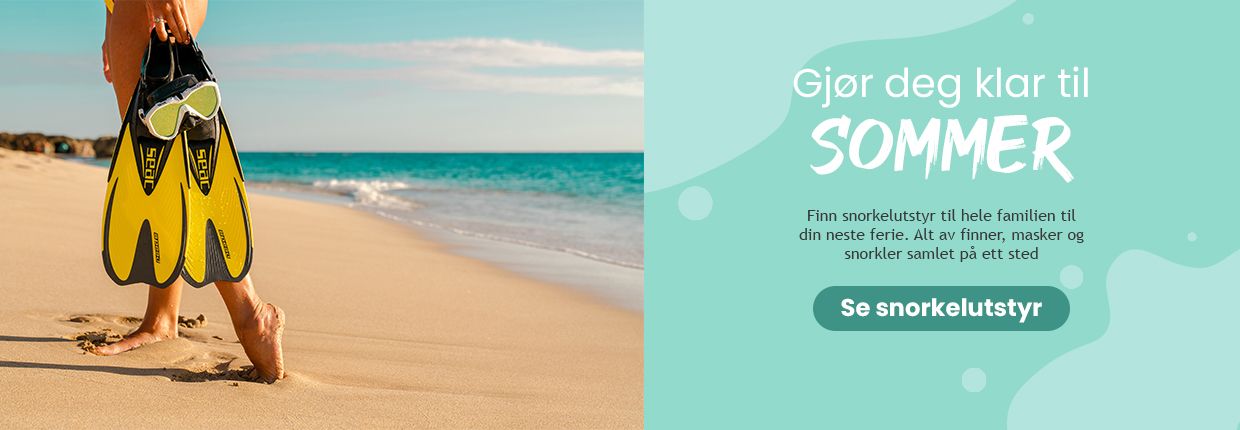 Finn snorkelutstyr til hele familien til din neste ferie. Alt av finner, masker og snorkler samlet p&aring; ett sted