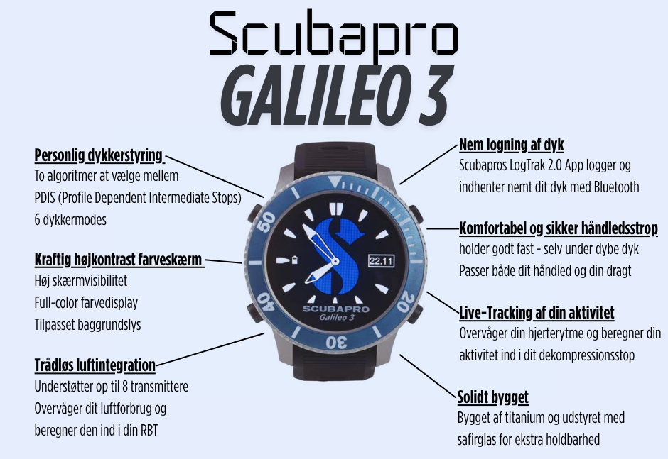 Galileo 3 features og beskrivelse af funktioner