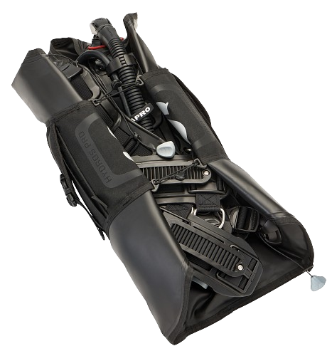 Scubapros Hydros Pro 2 ihopvikt och i rese-läge