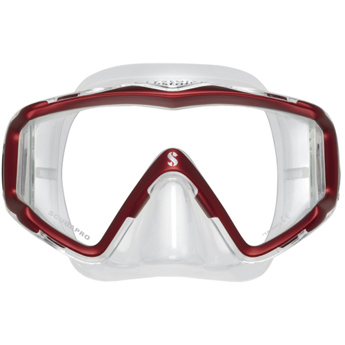 Scubapro dykkermaske Crystal VU rød thumbnail