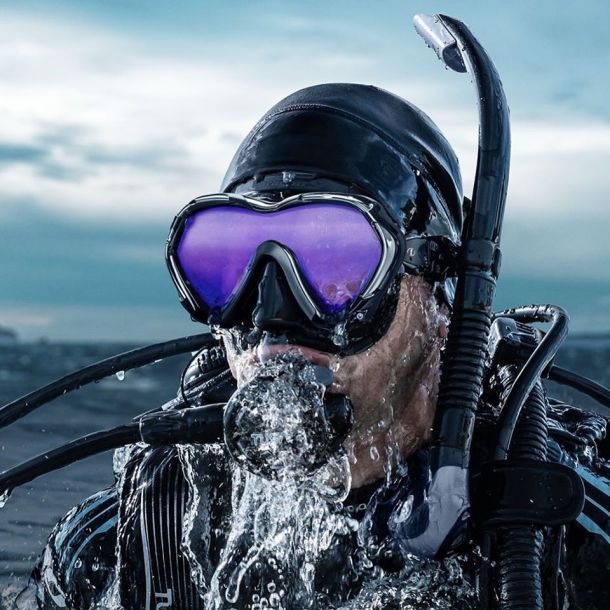 Tusa Paragon S Dykmask Svart/Silver