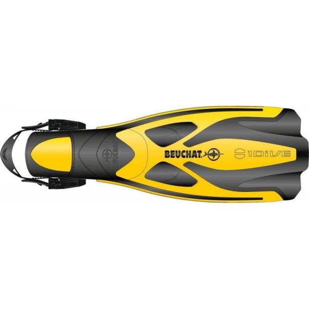 Beuchat finner 1Dive Adjustable gul sort