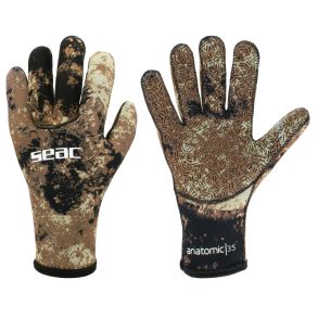 Seac handsker Anatomic Camo brun 3,5