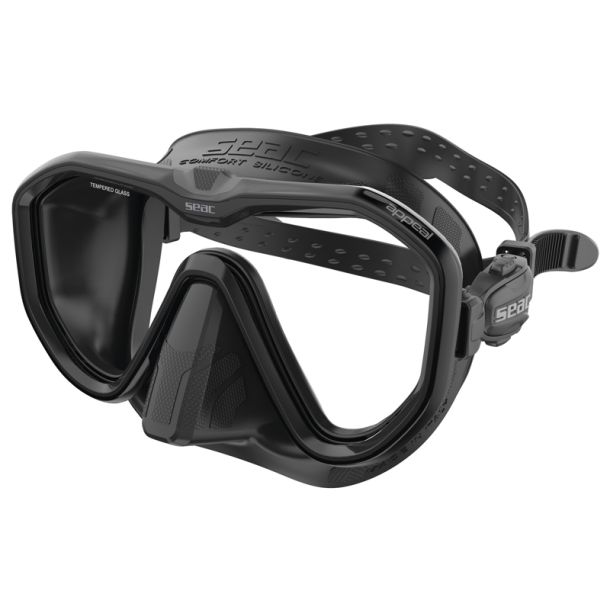 Seac Dykmask med Enkelglas Appeal S/BL Black