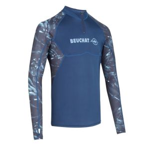 Beuchat Atoll Seaweed lang�rmet Rashguard herre 2 mm bl�