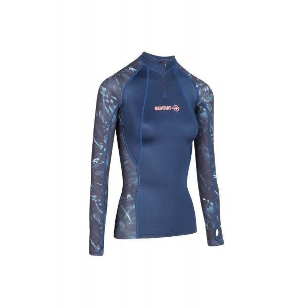 Beuchat Atoll Seaweed Long Sleeve Rashguard Woman 2 mm Blue