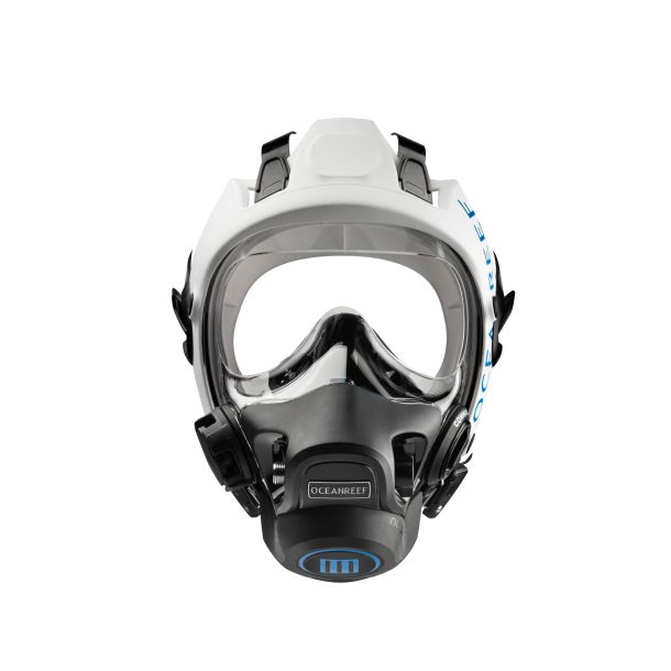 OceanReef Fullface dykmask Neptune III hvid