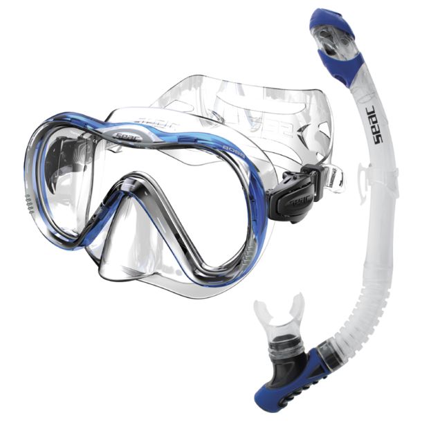 Seac snorkels�t Boss + Reverse Dry bl�