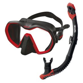 Seac snorkels�t Icona + Reverse Dry sort/r�d