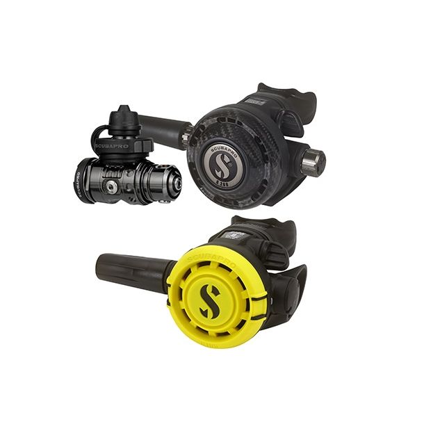 Scubapro MK19 EVO Black Tech/G260 Carbon Black Tech/R105 Octopus 