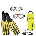Package Offer - Seac Vision HD, Fuga Fins, Safedry Buoy � Yellow