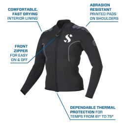 Scubapro vddragt top Everflex Yulex 3mm dame