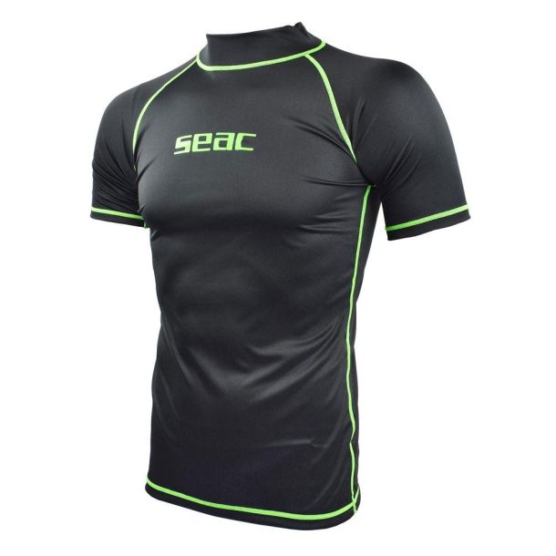 Seac Rash Guard T-Sun  Herre Kortrmet Sort