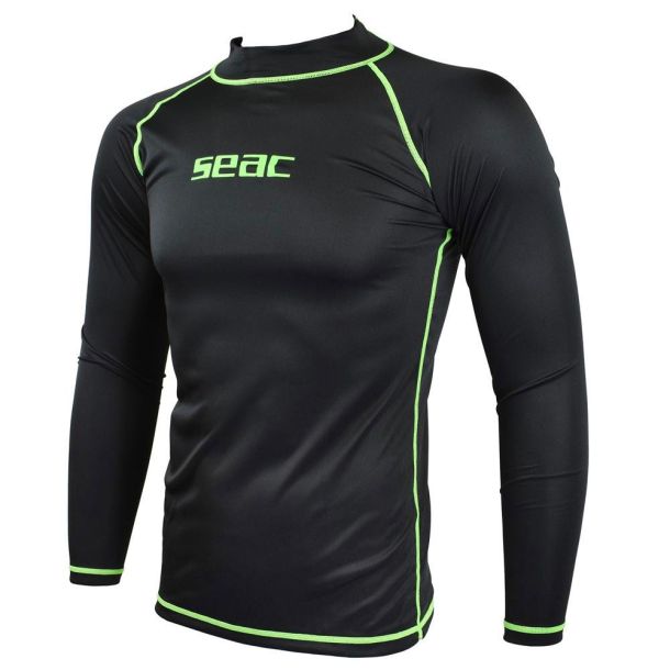 Seac Rash Guard T-Sun  Herre Langrmet Sort