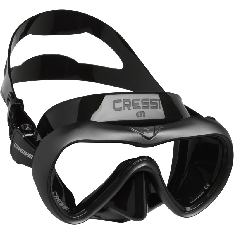 Cressi A1 maske svart / grafitt