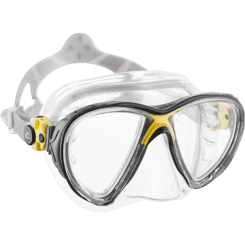 Cressi Big Eyes Evolution Crystal dykkermaske crystal / gul