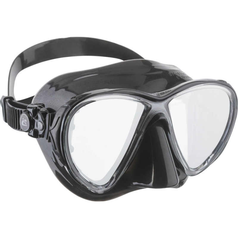 Cressi Big Eyes Evolution dykkermaske klar / sort / sort / sølv mirrored lens