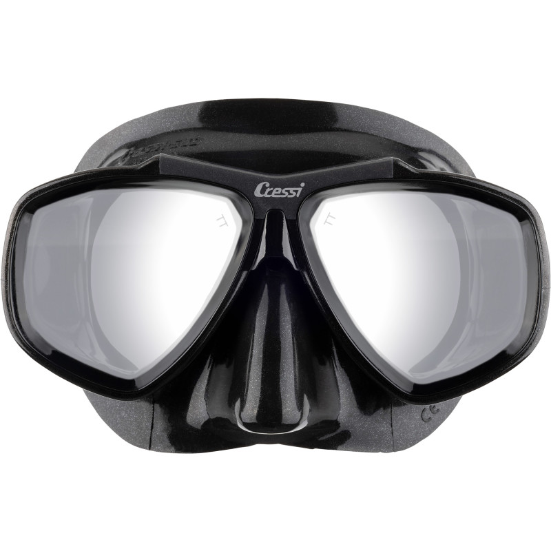 Cressi Focus dykkermaske sort / sort / sølv mirrored lens