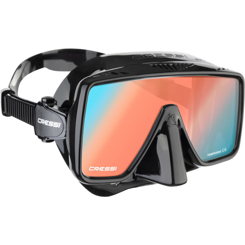 Cressi SF1 dykkermaske sort / blå / orange glas