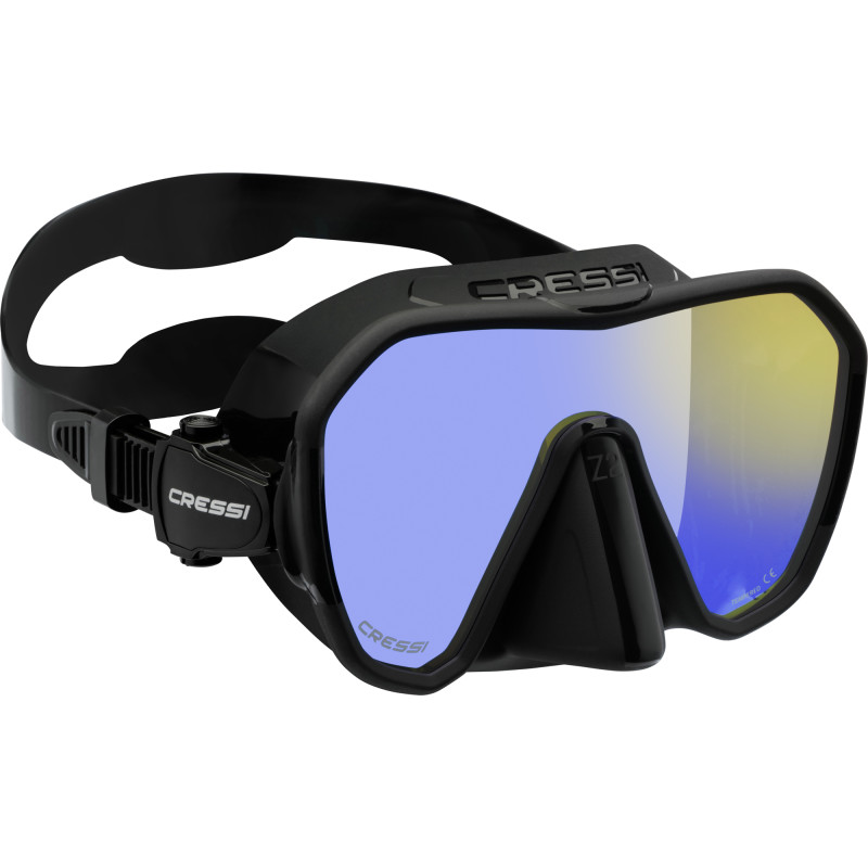 Cressi Z2 maske svart / gul / blå linse