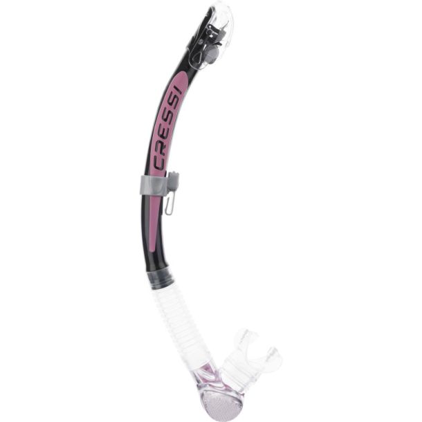 Cressi Alpha Ultra Dry snorkel klar / svart / rosa