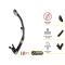 Cressi Itaca Ultra Dry snorkel svart/svart