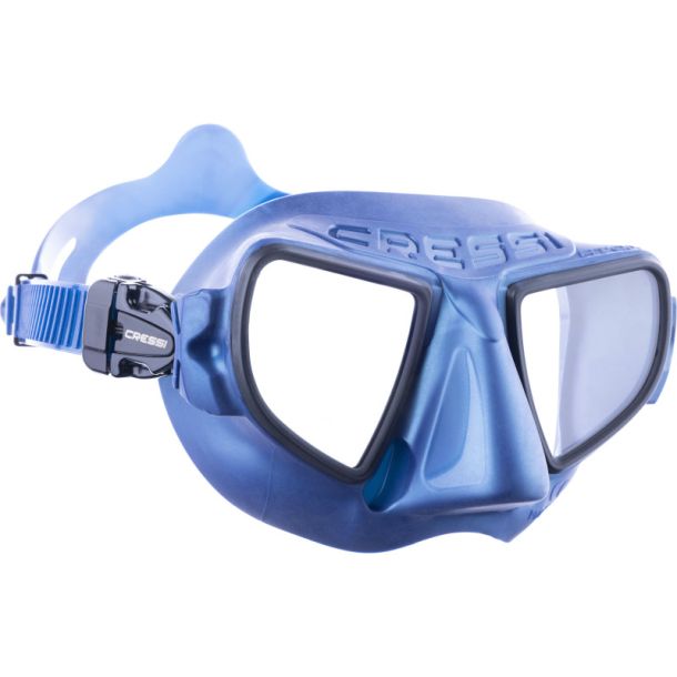 Cressi Atom maske bl� metal / sort