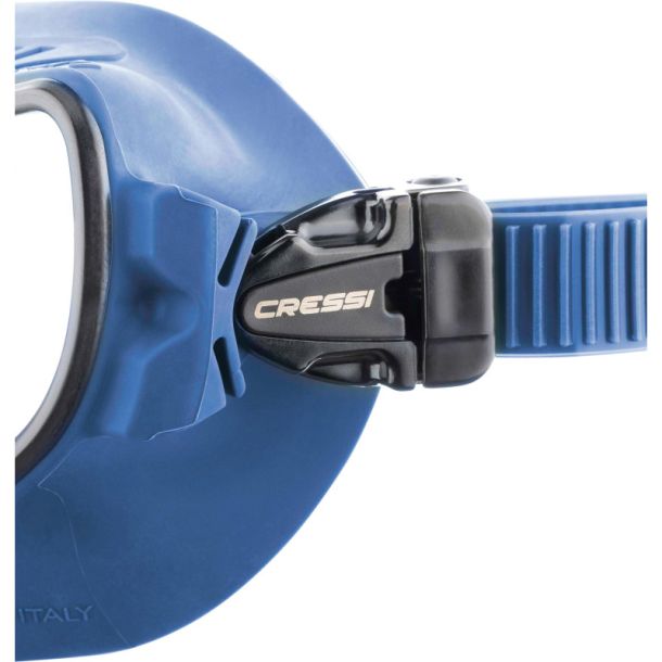 Cressi Atom maske bl� metal / sort