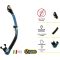 Cressi Big Eyes Evolution + Alpha Ultra Dry snorkel combo