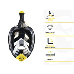 Cressi Bali full face maske sort / bl�