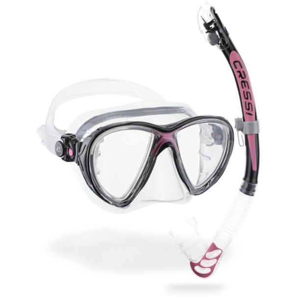 Cressi Big Eyes Evolution + Alpha Ultra Dry snorkel combo