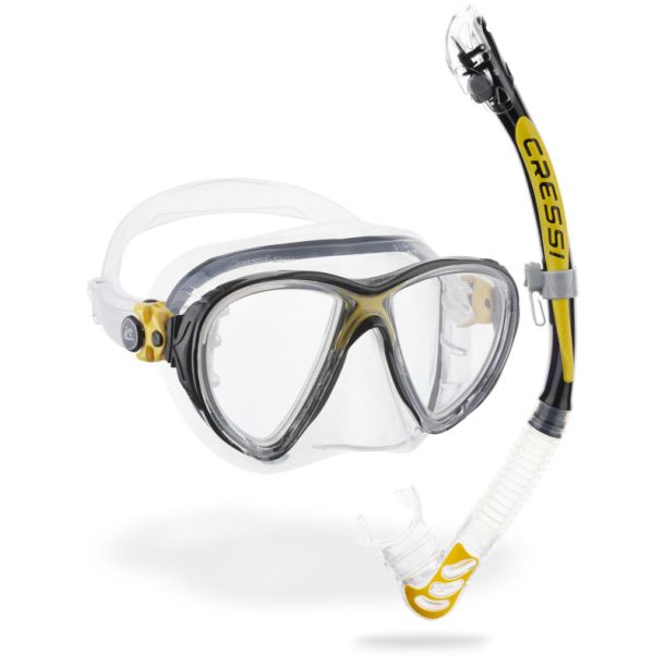 Cressi Big Eyes Evolution + Alpha Ultra Dry snorkel combo