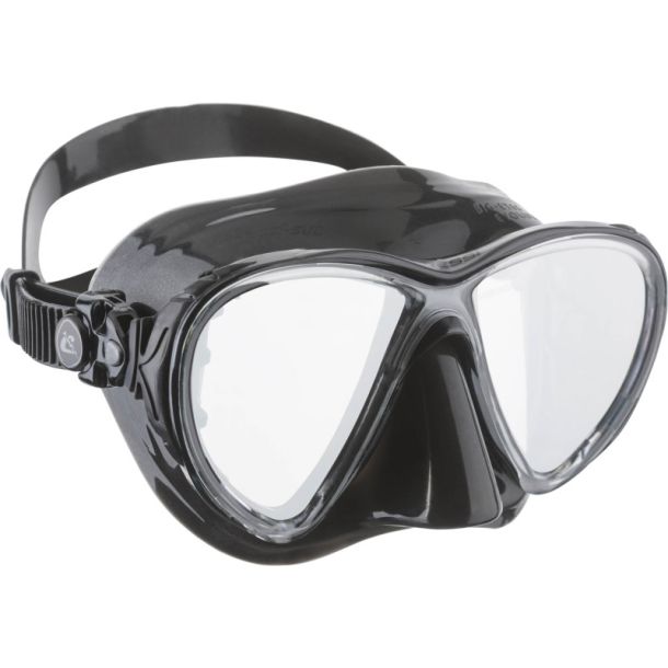Cressi Big Eyes Evolution maske klar / sort / sort / s�lv mirrored lens