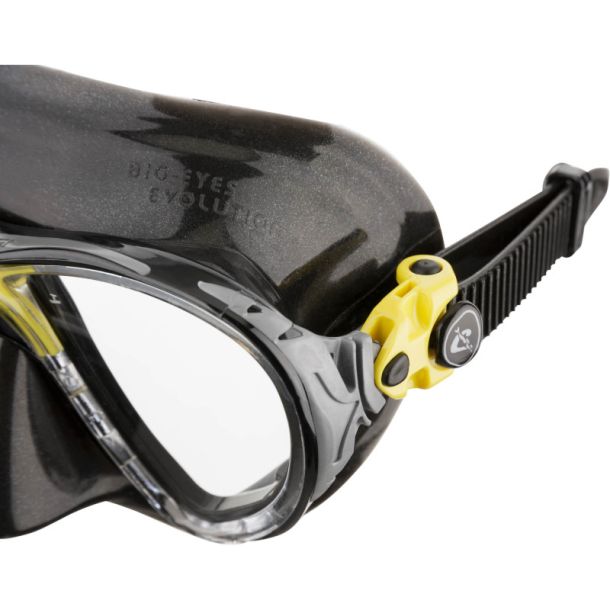 Cressi Big Eyes Evolution maske klar / sort / gul