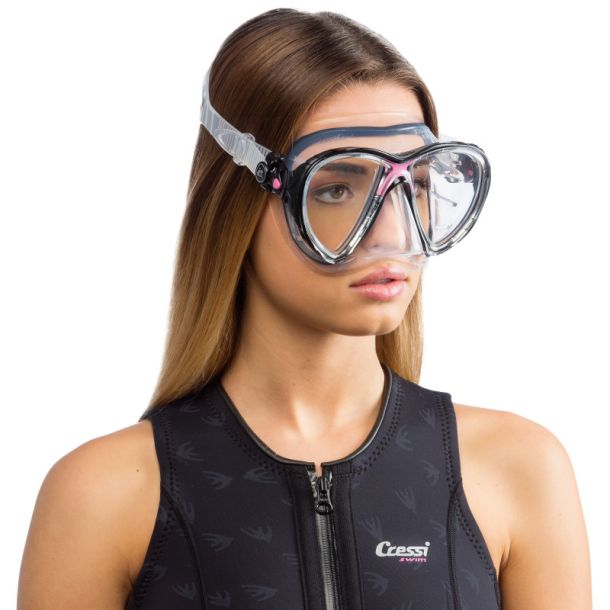 Cressi Big Eyes Evolution maske klar / pink