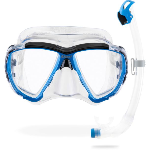Cressi Big Eyes + Seal Dry snorkel combo