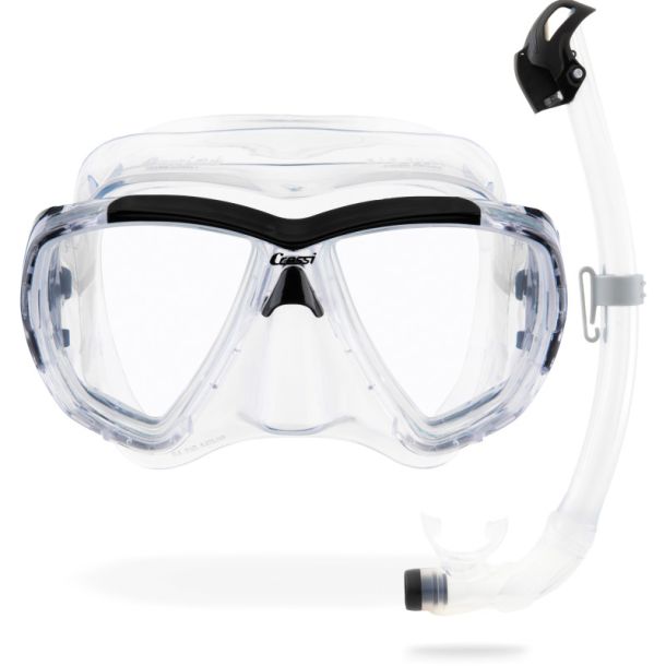 Cressi Big Eyes + Seal Dry snorkel combo