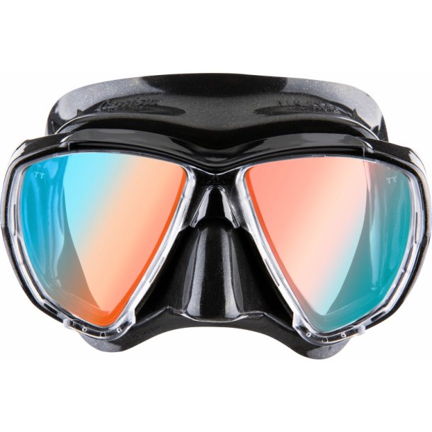 Cressi Big Eyes maske sort / sort / bl� / orange lens