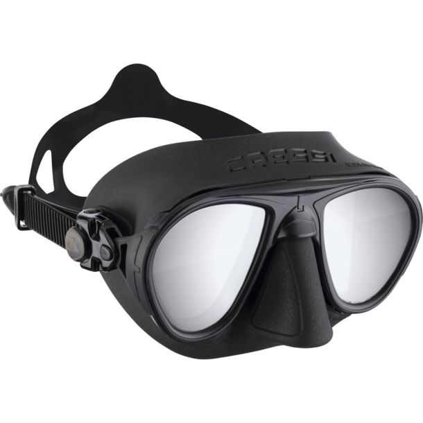 Cressi Calibro maske sort / sort / s�lv mirrored lens