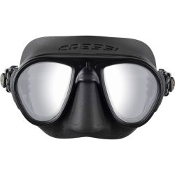 Cressi Calibro dykkermaske sort / sort / s�lv mirrored lens