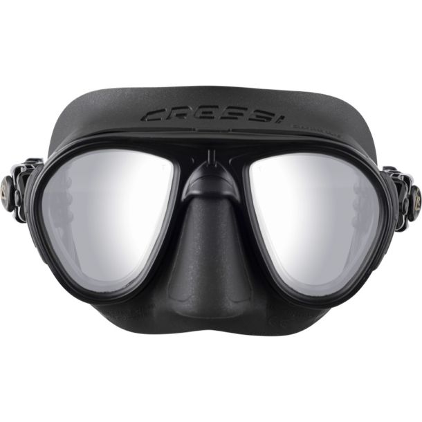 Cressi Calibro maske sort / sort / s�lv mirrored lens