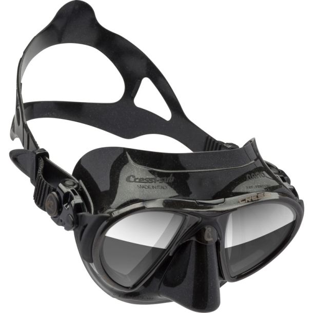Cressi Nano maske sort / sort / s�lv spejlglas