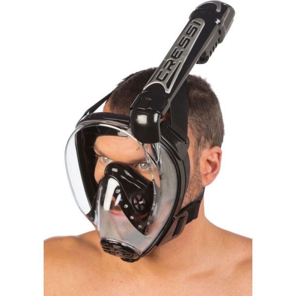 Cressi Duke full face maske sort / sort