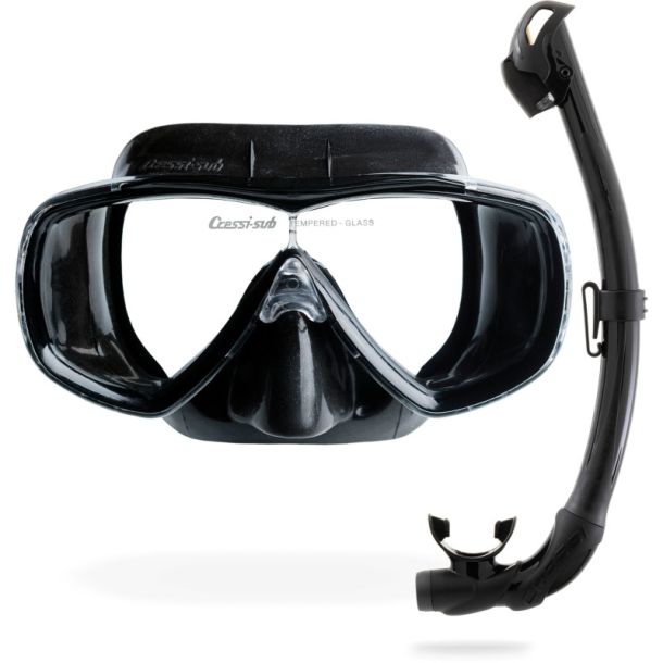 Cressi Estrella + Seal Dry snorkel combo