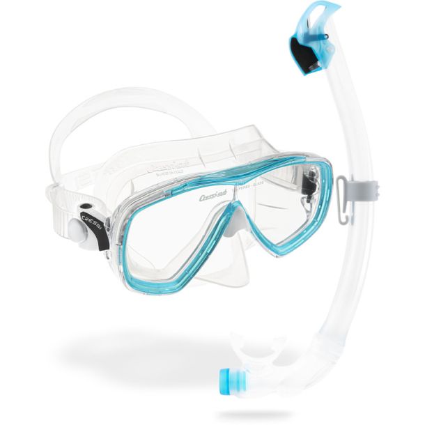 Cressi Estrella + Seal Dry snorkel combo