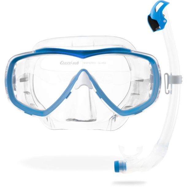 Cressi Estrella + Seal Dry snorkel combo