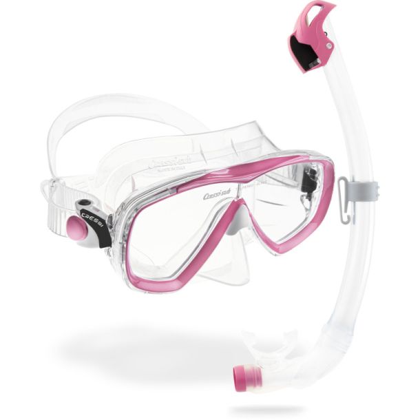 Cressi Estrella + Seal Dry snorkel combo
