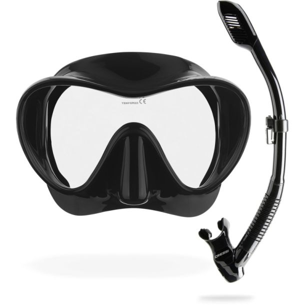 Cressi F1 + Supernova Dry snorkel combo