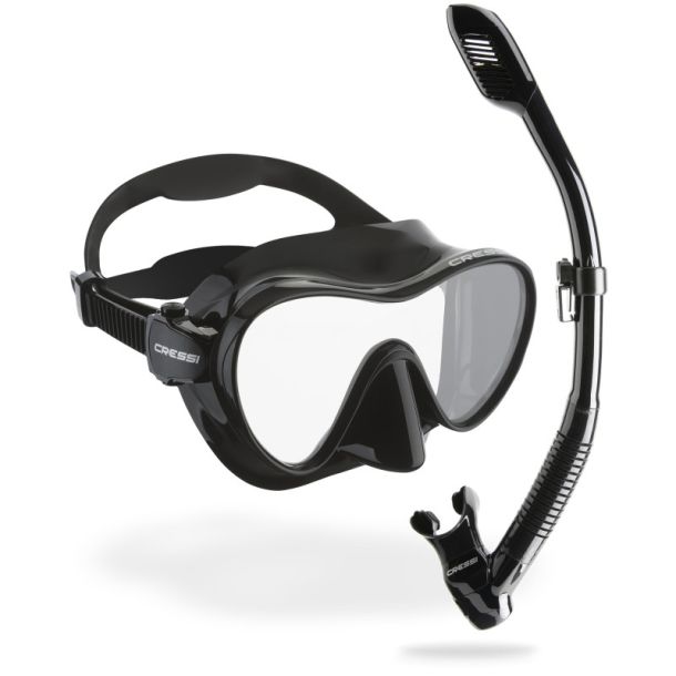 Cressi F1 + Supernova Dry snorkel combo