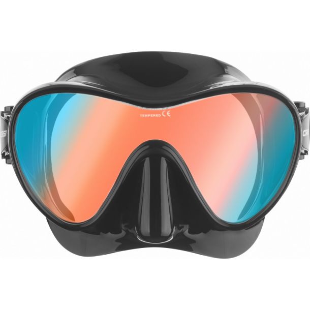 Cressi F1 maske sort / bl� / orange lens